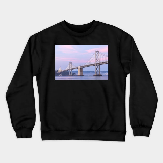 Bay Bridge at Sunset Crewneck Sweatshirt by jvnimages